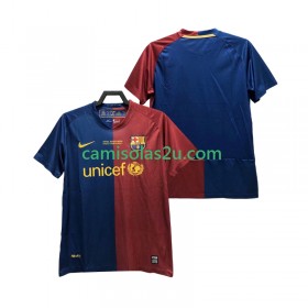 Camisolas de futebol FC Barcelona Champions League 2008 2009 Retro Equipamento Principal Manga Curta